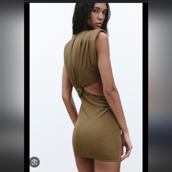 Zara Cut-Out Shoulder Pad Dress - Picture 2 of 2